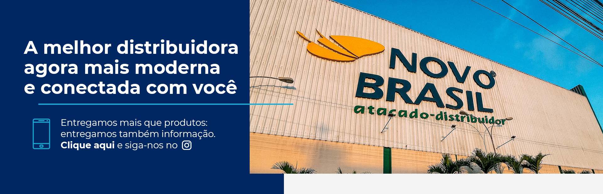 Banner | Novo Brasil Distribuidora | Atacado | Distribuidor | Alagoas