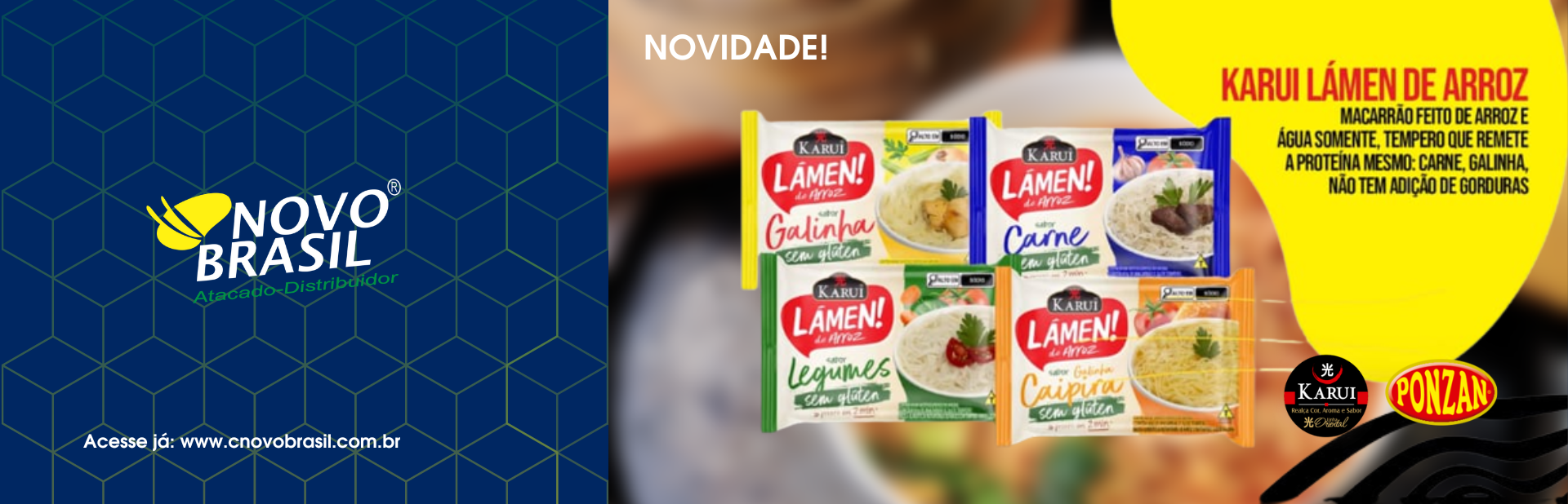 Banner | Novo Brasil Distribuidora | Atacado | Distribuidor | Alagoas
